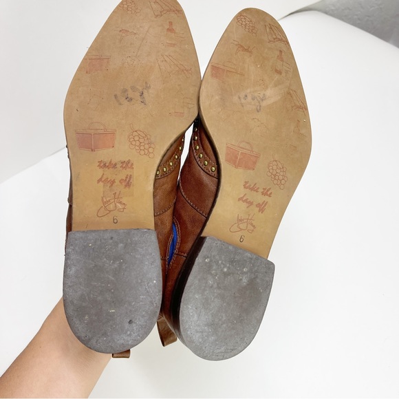 JOHN FLUEVLOG Brown Leather Chelsea Brogue Boots 6 - Picture 4 of 11